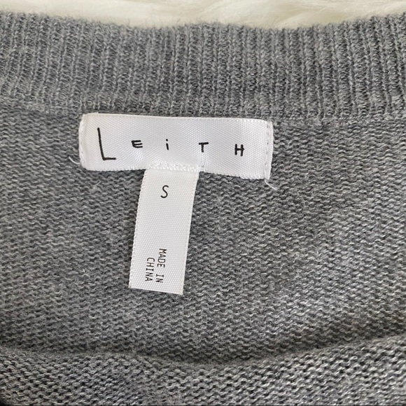 Leith gray cropped open sleeve sweater S - Picture 4 of 9